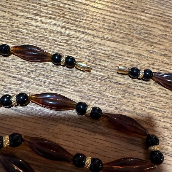 Vintage Handmade Artisan Premium Glass Beaded 36” Flapper Necklace & Earrings - Picture 5 of 5